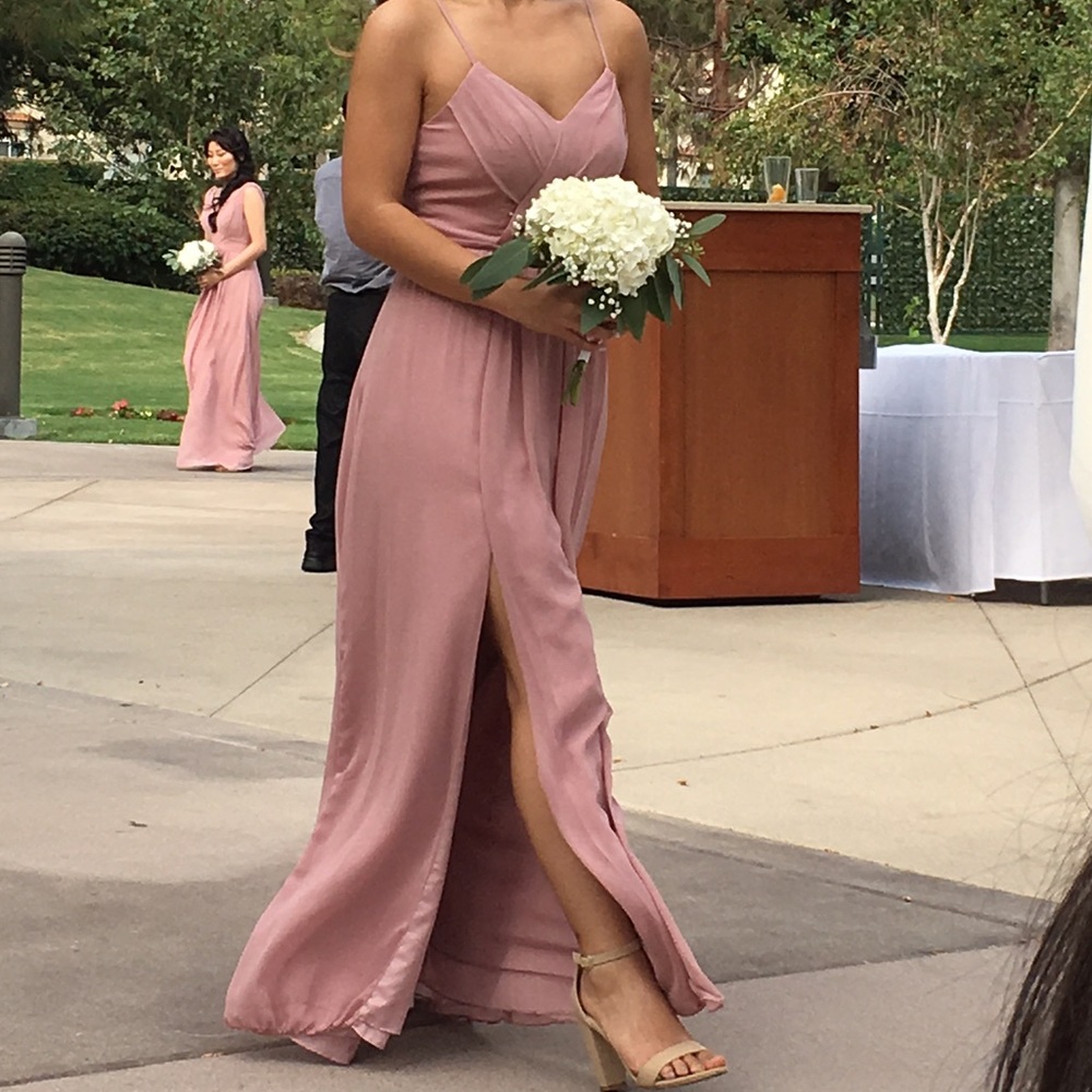 Azazie Dusty Rose Cora Bridesmaid Dress